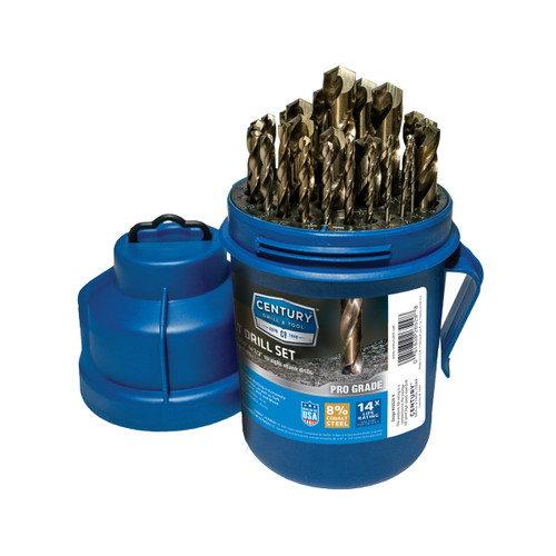Century Pro Grade Cobalt Drill Bit Set, 29-Piece | MPN 26529