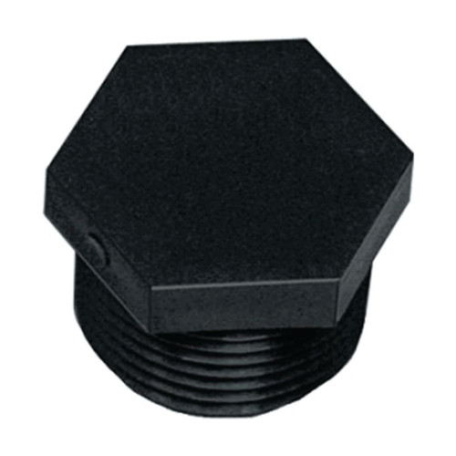 1-1/2 inch black malleable iron pipe plug 112P