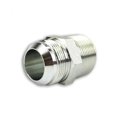 Gates 20MJ20MP Hydraulic Hose Adapter | Male JIC 37° to Male NPTF