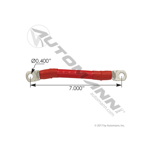 Automann 1782009RD stackable battery cable 2/0 7-inch red