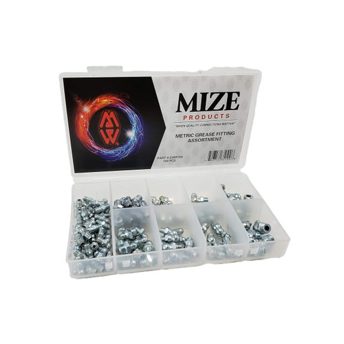 Mize ZAM100 100-piece metric grease fitting assortment