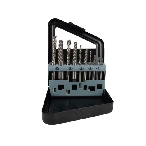 Forney left hand drill bit spiral screw extractor set