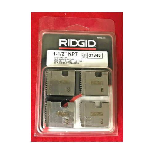 Rigid 1-1/2" 12R NPT Pipe Threading Dies | MPN 37845