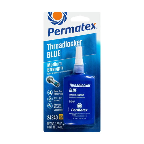 Permatex Medium Strength Threadlocker Blue, 36 ml (24240)