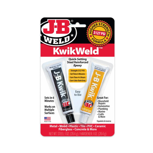 J-B Weld Kwik epoxy 6-minute set time 8276