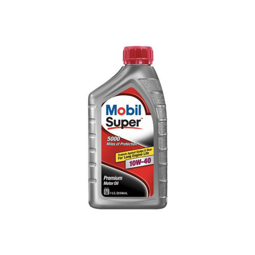 Mobil Super 10W-40 motor oil 1 quart bottle