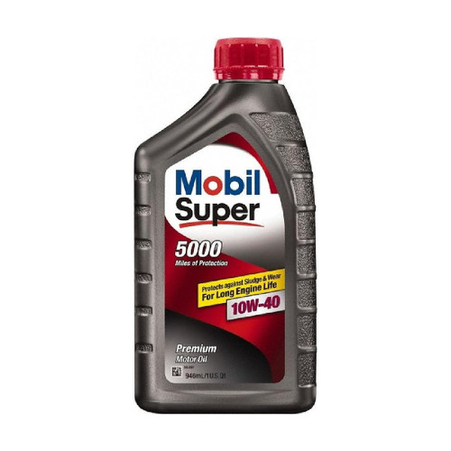 Mobil Super 5000 10W-40 motor oil 1 quart