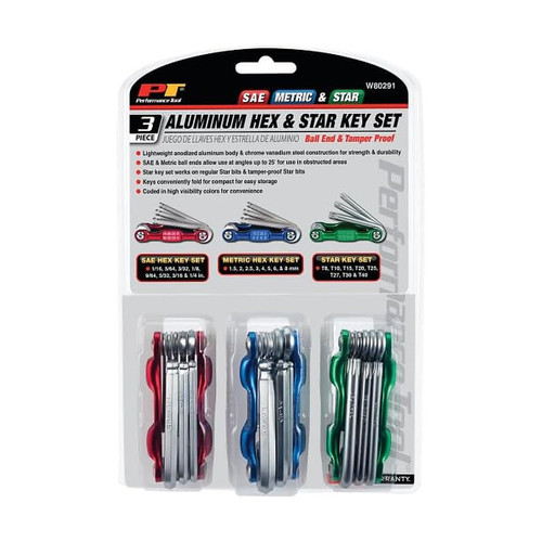 Performance Tool 3‑Piece Aluminum Handle Pry Bar Set (W80291)