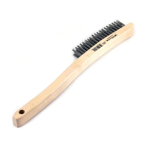 Forney 70521 Brass Wire Scratch Brush with Long Handle