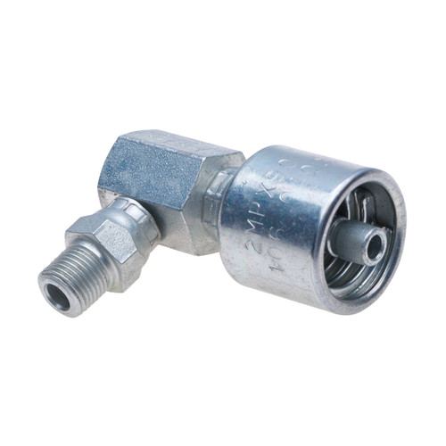 Gates 6G6MPX90 MegaCrimp Male Pipe Swivel 90° Elbow, 3/8″ x 3/8″