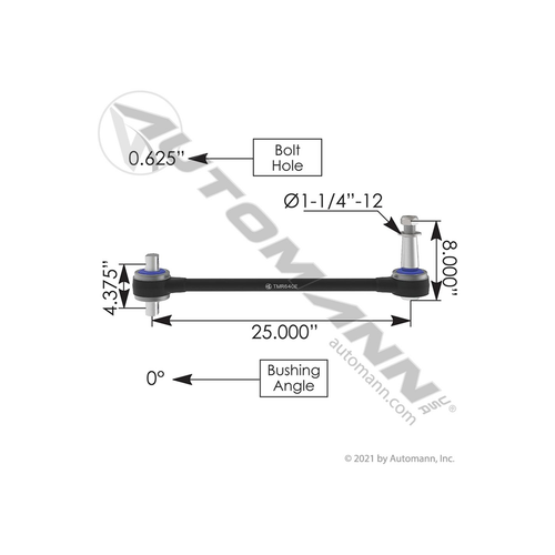 Automann torque rod 25 inch poly Autocar TMR640E
