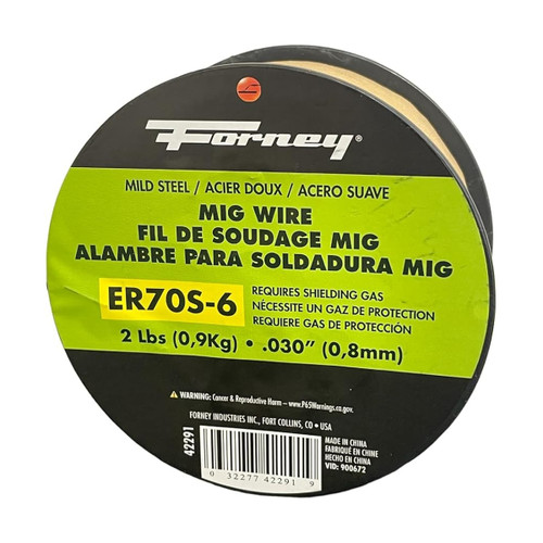 Forney ER70S-6 MIG Wire | .030 in Diameter, 2 lb Spool