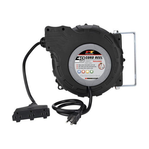 Performance Tool 40ft retractable extension cord reel W2278