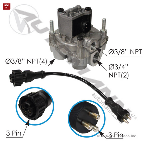 Automann Wabco ABS Solenoid Relay Valve Kit (170955378)