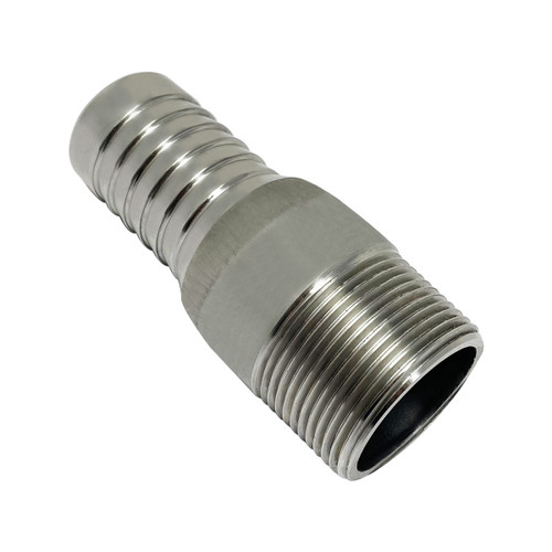KC Nipple 1-1/4" MPT × 1-1/4" Hose Barb, Steel, 150 psi (KN114S)