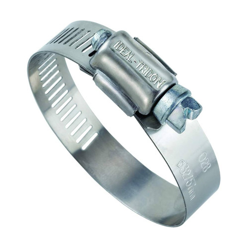 Ideal Tridon Hy-Gear® 1/2″ Worm Gear Clamp, 11/16″–1-1/2″, All Stainless (5212)