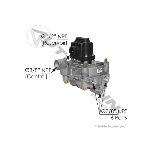 Automann Haldex ABS Relay Valve 6-Port (170AL364041)