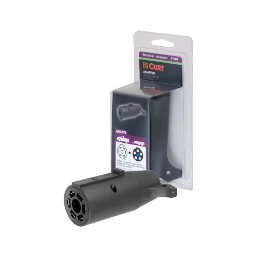 CURT 7-Way RV Blade Vehicle Socket — Trailer Wiring Connector for RVs, Campers, and Trucks (57261)