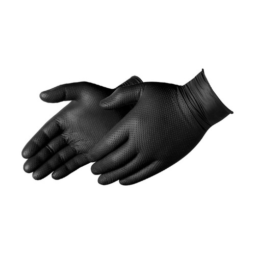 Liberty 2026BK-M black nitrile gloves medium powder-free 6 mil