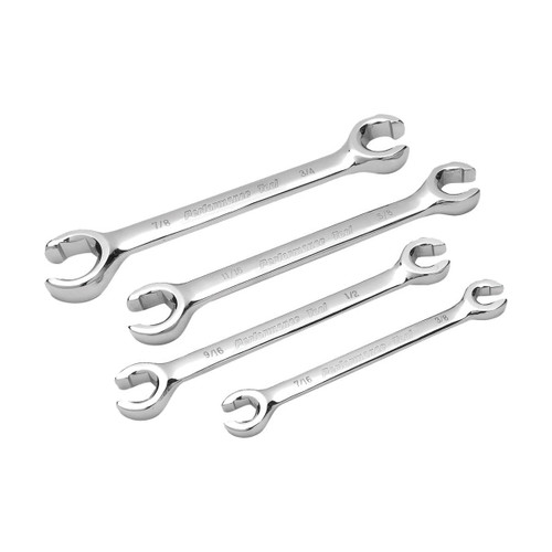 Performance Tool W30430 4-Piece SAE Flare Nut Wrench Set