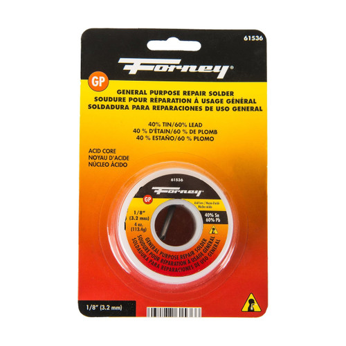 Forney 61536 acid core solder 1/8 inch 4 ounce