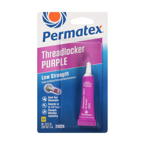 Permatex 24024 purple threadlocker low strength