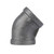 3/8″ 45° Elbow, Black Malleable Iron (38‑45EL)
