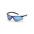 Pyramex Ever‑Lite Safety Glasses, Black Frame with Ice Blue Mirror Lens (SB8665D)