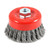 Forney Cup Brush, Knotted, 4" x 0.020" x 5/8"-11 Arbor (72753)