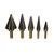 ATD Tools 5-Piece Titanium-Coated Step Drill Bit Set (9200)