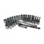 ATD Tools 44-Piece ¼″ Drive 6-Point SAE & Metric Socket Set | 1200