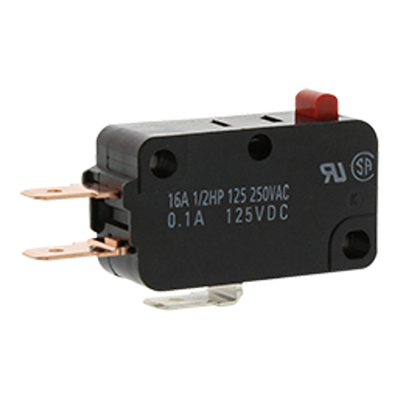 ctive Part
Button type. Universal Application. SPDT NO/NC. Sold in 50 pack.
15 amp, 125/250V, .020 x .187 terminal.