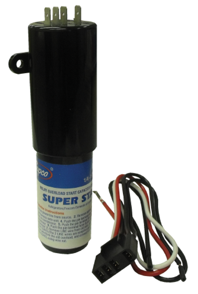 SUPCO -- SS410--SUPER START RELAY, OVERLOAD AND START CAPPACITOR 115V, 1/4-1/3 HP