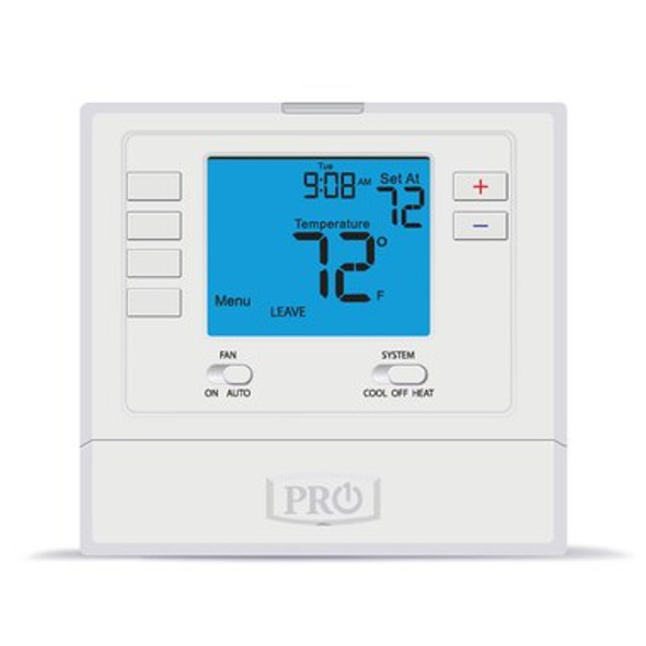 PRO1 -- T705 -- SINGLE STAGE PROGRAMMABLE THERMOSTAT 1-HEAT/1-COOL BATTERY OR HARDWIRE