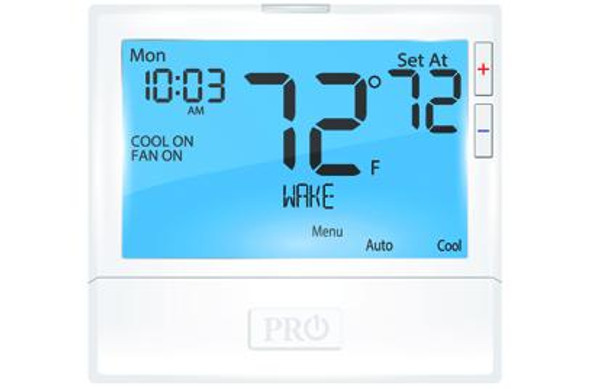 PRO1 -- T855 -- UNIVERSAL PROGRAMMABLE 7 DAY SINGLE STAGE THERMOSTAT (2H/2C