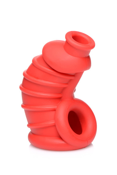 Red Chamber Silicone Chastity Cage