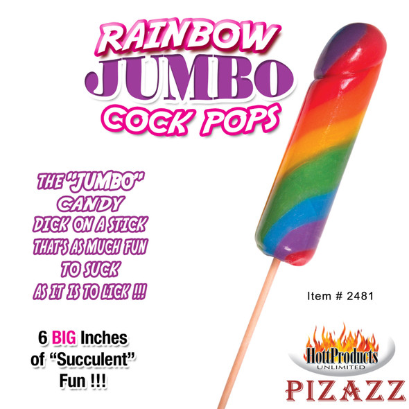 Rainbow Jumbo Cock Pop