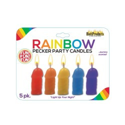 Rainbow Pecker Party Candles