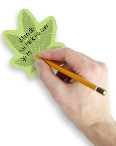 Hemp Leaf Sticky Notes