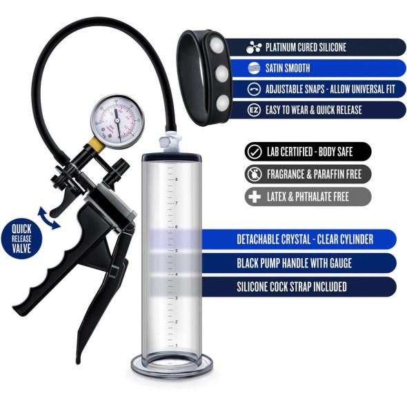 VX8 Penis Pump System w/ Silicone Cock Strap