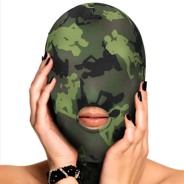 Army Theme Mask With Mouth Opening