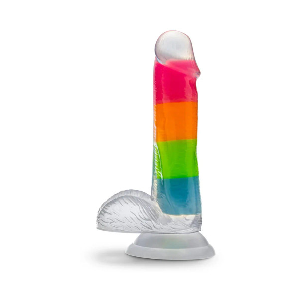 Rainbow Rave 6.5" Silicone Glow Dildo