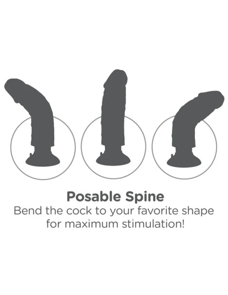 8" Vibrating Cock - Posable