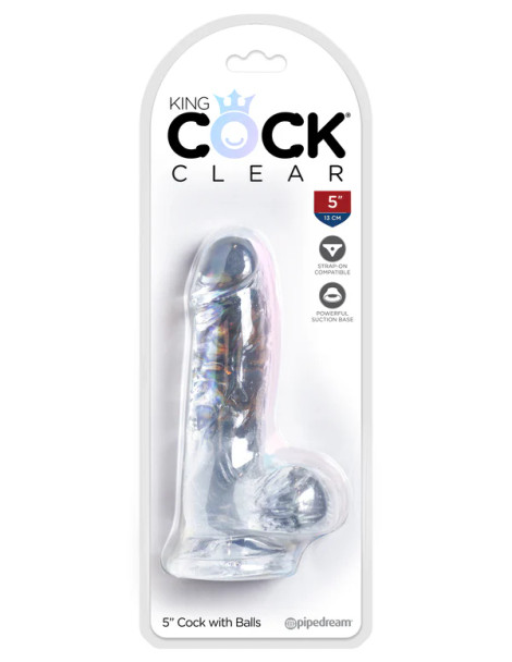 King Cock Clear 5" Cock w/ Balls