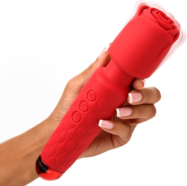 10X Silicone Wand w/ Rose Attachment
