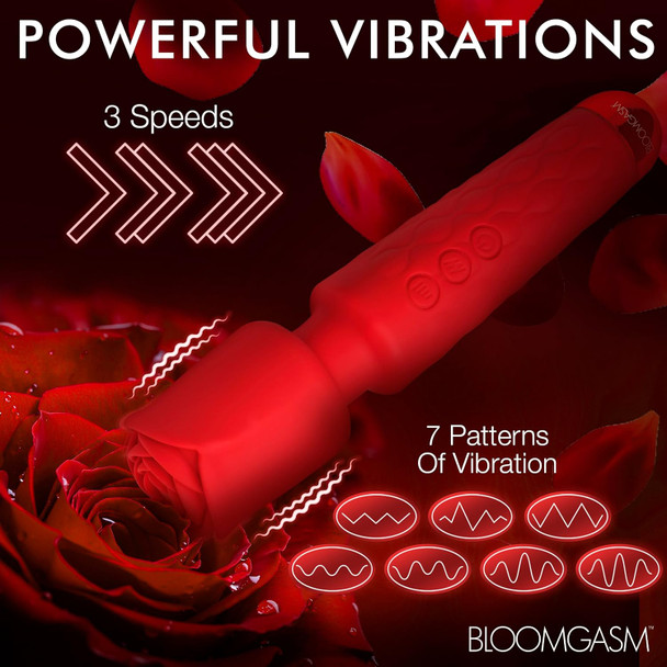 10X Silicone Wand w/ Rose Attachment