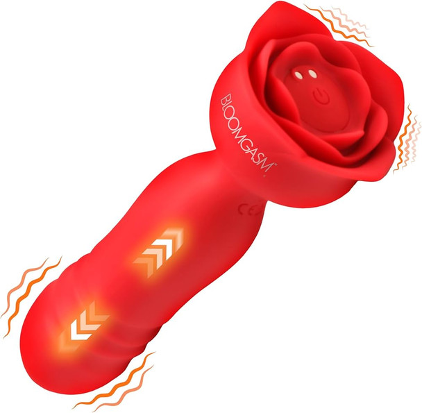 Rose Delight Silicone Thrusting Vibrator