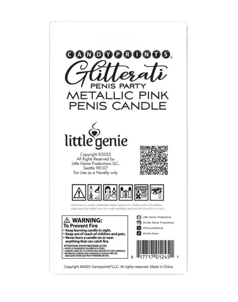 Metallic Pink Penis Candle