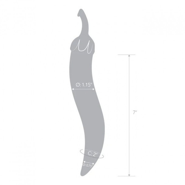8.25" Glass Naturals Chili Pepper Dildo