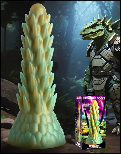 Stegosaurus Spiky Reptile Silicone Dildo